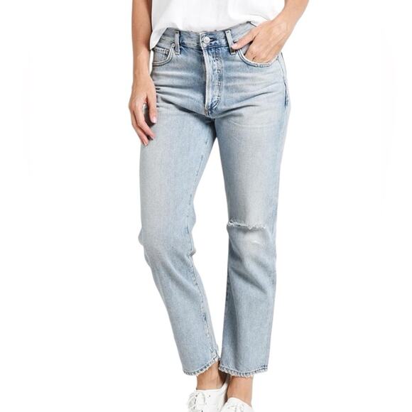 Citizens of Humanity McKenzie Curved Straight Light Denim Jeans size 29 - Picture 1 of 13